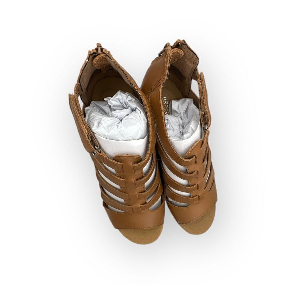 NWT Rockport Womens Briah Gladiator Wedge Sandal Tan Size 7.5 - Picture 8 of 16